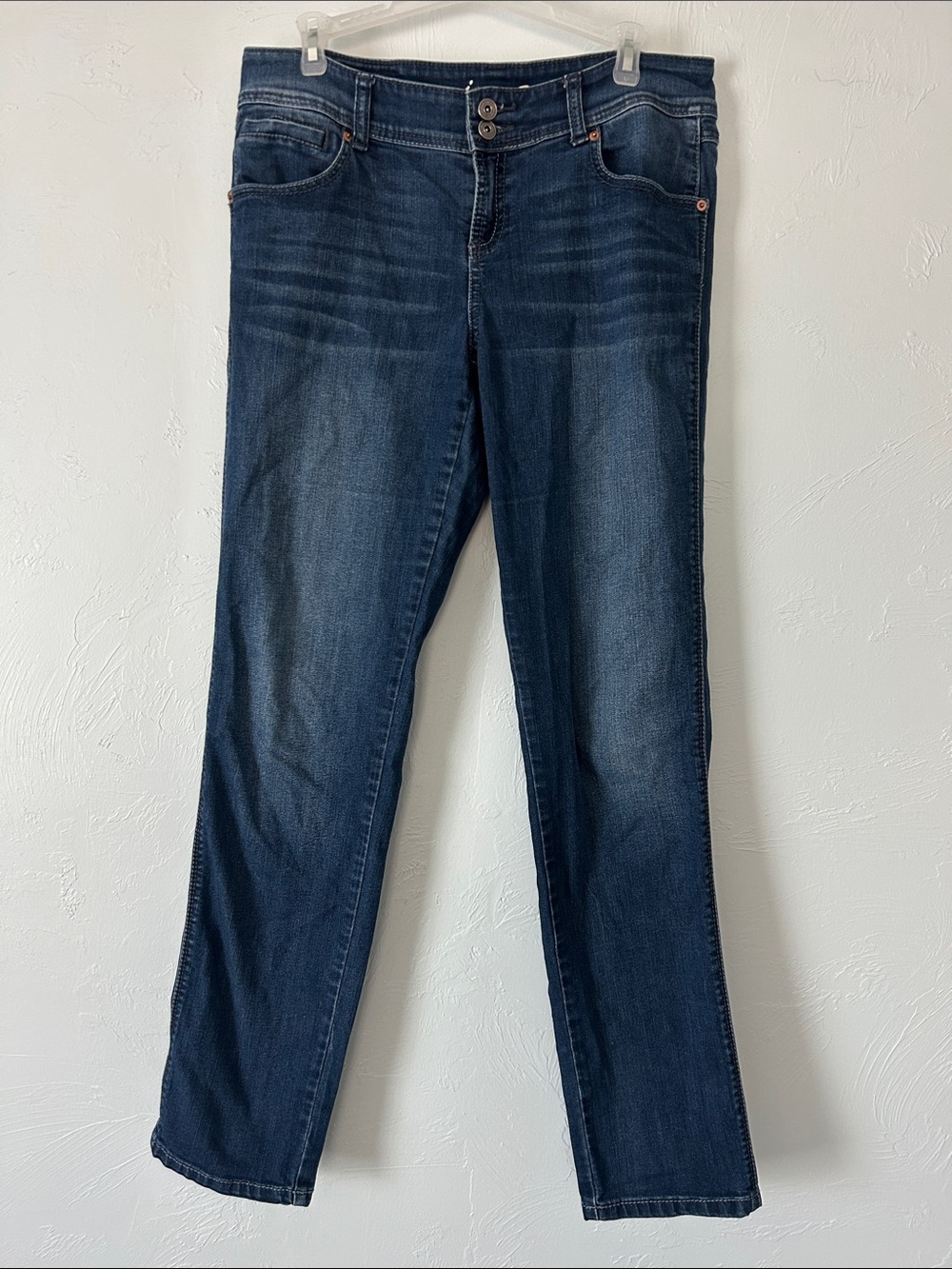 INC International Concepts Indigo Straight-Leg Jeans 10 LONG